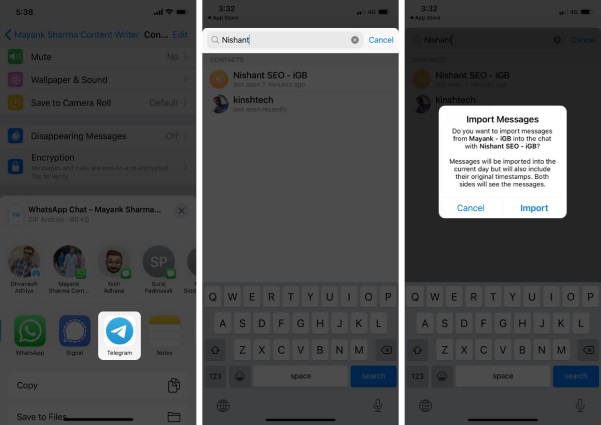 آموزش انتقال چت از واتس آپ به تلگرام