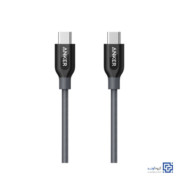کابل تبدیل USB-C به USB-C انکر مدل A8187 PowerLine Plus طول 0.9 متر